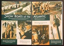 1934 SS Rex pictorial “Show Boats of the Atlantic” Aquitania~Empress of Britain picture