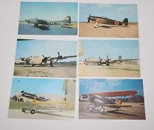 Vintage Military Fighter Plane Postcards  6 Unposted  picture