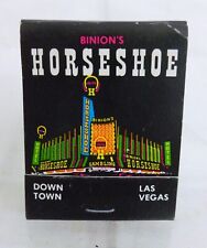 Vintage Matchbook Unstruck - Binion's Horseshoe - Downtown Las Vegas Casino picture