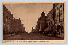 c1911 Beatrice Nebraska NE Court Street View from Sixth St Postcard picture