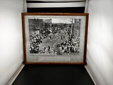Antique Framed Photo | Sapulpa Oklahoma Parade 1920s | Main Street | 11 X 14” picture
