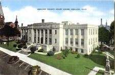 Ashland County Court House,OH Ohio Ashland News Company Linen Postcard Vintage picture