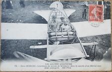 French Aviation 1911 Postcard, Leon Morane, Bleriot Airplane and Passengers picture