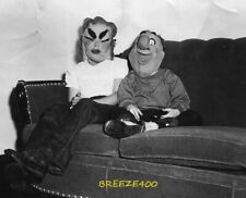 Halloween Photo/Vintage/Early1900s/KIDS IN SKULL COSTUMES/4X6 B&W Photo Reprint picture