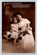 c1912 RPPC EAS Studio Portrait of Mother & Daughter Real Photo Postcard picture