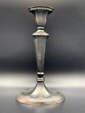 Antique Art Nouveau Silver Plated Copper Bronze Candle Stick Holder H 10 2/4 in picture