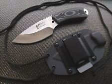 Micarta EDC Fixed Blade Knife Horizontal Vertical Concealed Carry Kydex Holster picture