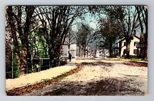 Brattleboro VT-Vermont, Canal Street, Antique Vintage Souvenir Postcard picture