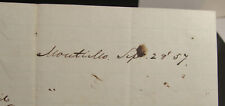 ANTIQUE 1857 LETTER SLAVE HOLDER JUDGE GEORGE BARTLETT MONTICELLO GA JASPER CO picture