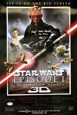 Ray Park signed Star Wars poster inscribed 2X Darth Maul Feel the Force PSA/DNA picture