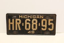vintage 1949 michigan license plate picture