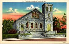 Postcard Methodist Church, Clayton, Georgia GA picture