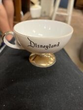 Vintage UNUSED Tinkerbell Disneyland Tea Cup Rare Gold Trim picture