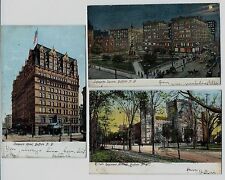 3 1908 Buffalo NY / Illustrated Postcard Co / Glitter Decorated / Iroquois Hotel picture