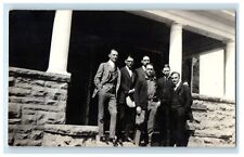 c1910's Alpha Beta Fraternity House Boys RPPC Photo Unposted Antique Postcard picture