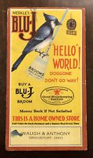 Vintage Blu-J Brooms Ink Blotter Waugh & Anthony - Bridgeport, Ohio (OH) picture