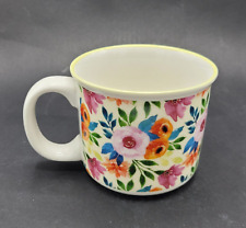 Orly Maison New York, New York Floral Ceramic  Coffee Tea Mug Green Rim , 16oz picture