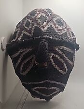 Primitive Makishi Initiation Mask Made From Old Feed Bag & Fiber - Zambia picture