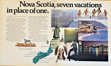 1978 Vintage Nova Scotia Travel Printed Ad Large 19x12