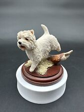 Sherratt & Simpson Westie West Highland White Terrier figurine jumping over log picture