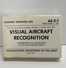RARE And AUTHENIC Army Vintage Aircraft Visual Identification Cards 1977. New. picture