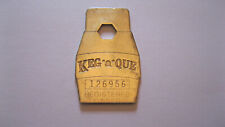 VTG  BRASS   KEG 'a' QUE   LOST KEY PROTECTION   MILWAUKEE, WI. picture