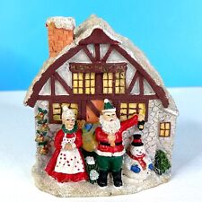 RARE Vintage Beautifully Detailed Ceramic Santa Claus Foldable House Figurine picture