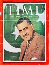 Gamal Abdel Nasser (Egypt) ~ Signed Autographed 1958 Time Magazine Cover ~ JSA picture