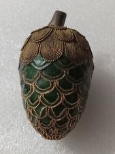 Vintage NYCO INTERNATIONAL Victorian Enamel Ornament Pinecone Shaped picture
