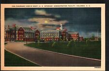 Postcard Panoramic Night View Veterans Administration Facility Columbia SC 1940s picture