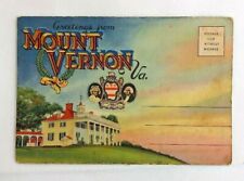 Mount Vernon Virginia Vintage Color Postcard Folder Souvenir Booklet Unused picture