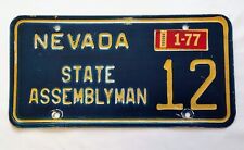1977 Nevada STATE ASSEMBLYMAN  License Plate picture