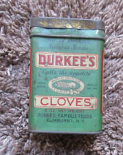 Vintage Durkee’s Spices Cloves Green Tin picture