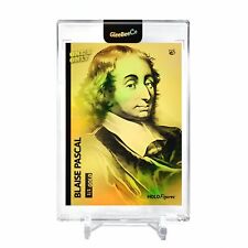 BLAISE PASCAL French Polymath Card 2023 GleeBeeCo #4DF8-G Encased Holo GOLD 1/1 picture