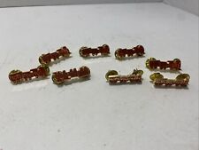 Lot of 8 TOYS FOR TOTS Red & Gold Toned Train Lapel Pin 1-1/4