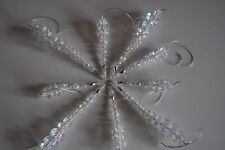 Vintage Christmas Ornament Icicles 9 Pieces Small and Large Handmade picture