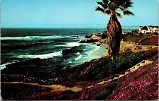 Beautiful California Shoreline Rugged Cliffs Sandy Beach Ca Wob Note Pm Postcard picture
