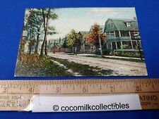 Postcard 1915 Broadway Walnut Beach Milford Connecticut Dirt Road Homes Trees picture