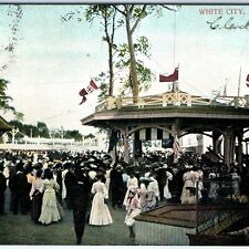 c1900s Cleveland, OH White City Festival Circus Market Postcard Crowd Photo A66 picture