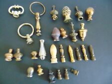 Lot of 27 Vintage Lamp Finials Many Different Styles Materials & Sizes picture