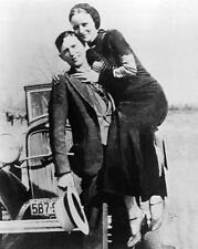 1933 Bank Robbers BONNIE and CLYDE Glossy 8x10 Photo Criminal Print Poster picture
