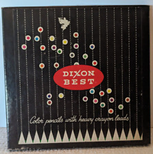 Vintage Dixon Best Color Pencils with Heavy Crayon Leads Box of 24 No. 110 picture