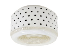VTG White Black Polka Dot Glass Ceiling Light Globe Shade 5 1/2
