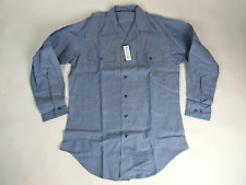 Vtg NOS US Navy Type III Chambray Utility Work Shirt Sz M 32SL Work Wear 1990s picture