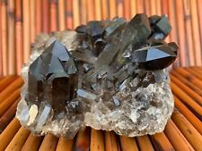 Large Smoky Quartz Crystal Cluster Points 2+ Lbs US Seller  picture