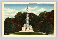 Gettysburg PA-Pennsylvania, Soldiers National Monument, Vintage Postcard picture