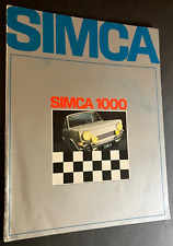 1969 Simca 1000 - Vintage Original 18-page Car Dealer Sales Brochure - DUTCH picture