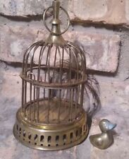 Vintage Brass Birdcage with Bird - Door does not open picture