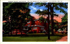 Wabash Valley Sanitarium ~ La Fayette Indiana ~ 1940s linen postcard picture