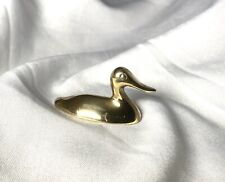 Vintage Brass Duck Figurine Paperweight  2# Long picture